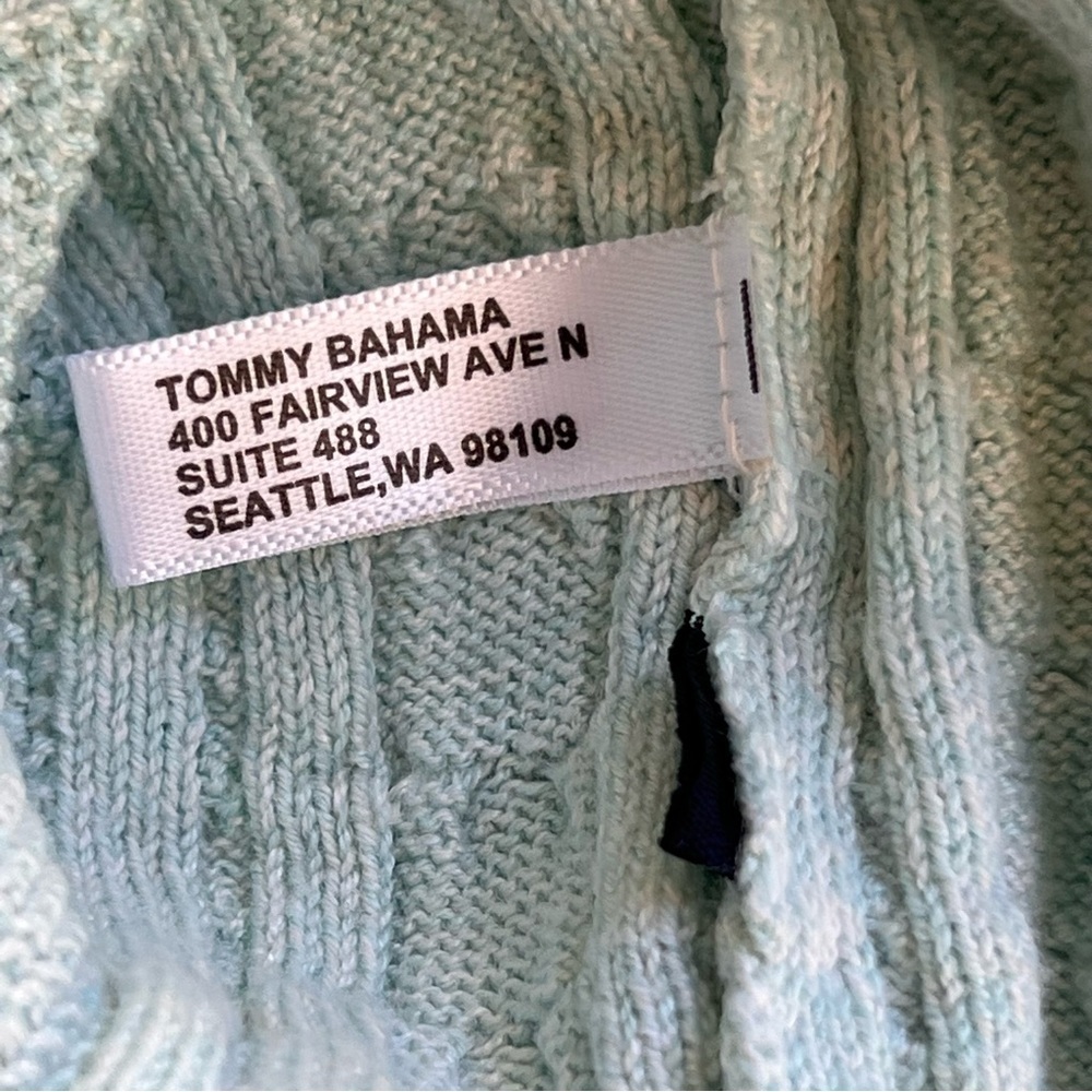 Tommy Bahamas Marled Sands Crew Cable Knit Sweater Size L View 2